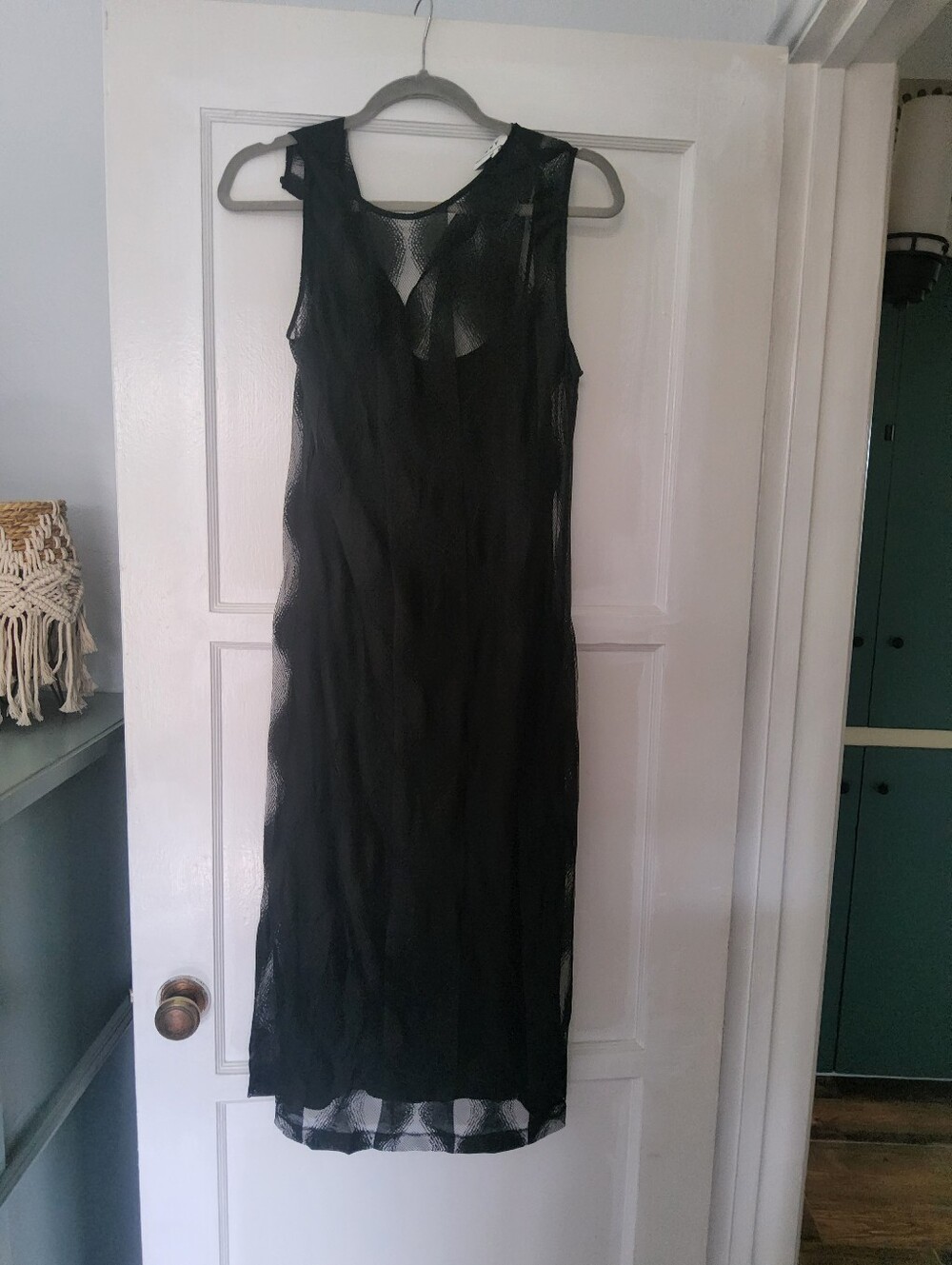 DKNY Mesh Midi Dress